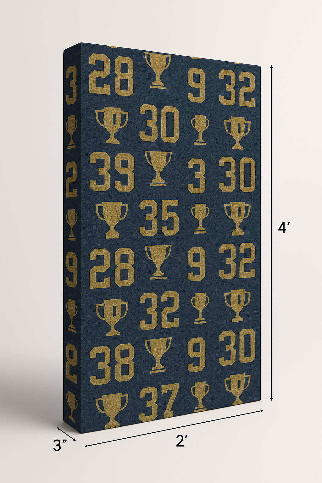 GameDay Memorabilia Numbers Acoustic Baffle – 4’x17.5"x3”