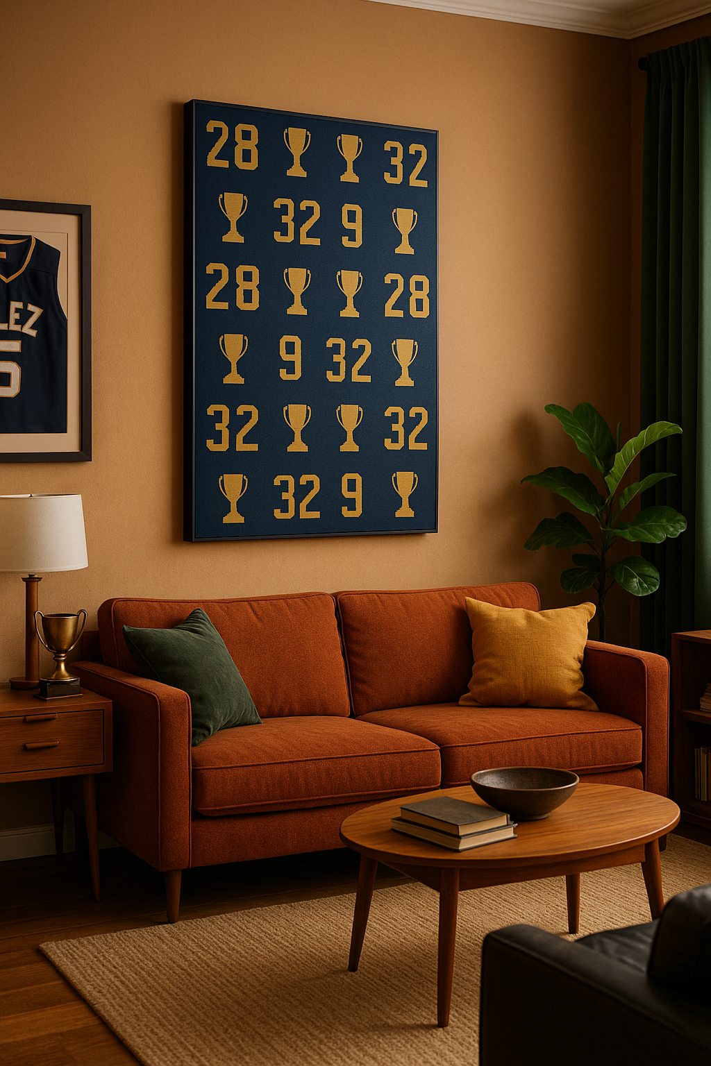 GameDay Memorabilia Numbers Acoustic Baffle – 4’x17.5"x3”